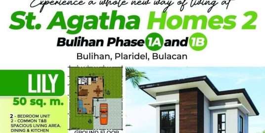 PRE SELLING HOUSE AND LOT 2 BEDROOMS SINGLE DETACHED NEAR NLEX