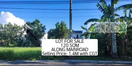 LOT FOR SALE ALONG MAINROAD – 120 SQM